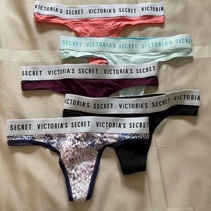 NWT Victoria’s Secret Thong Panties XS Bundle of 5